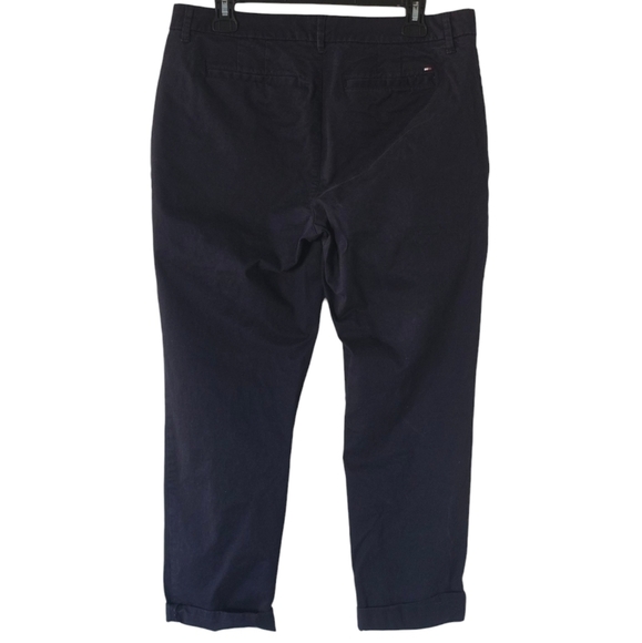 TOMMY HILFIGER Pants Womens 14 Blue Capri Pockets Casual School Work Travel - Picture 9 of 11